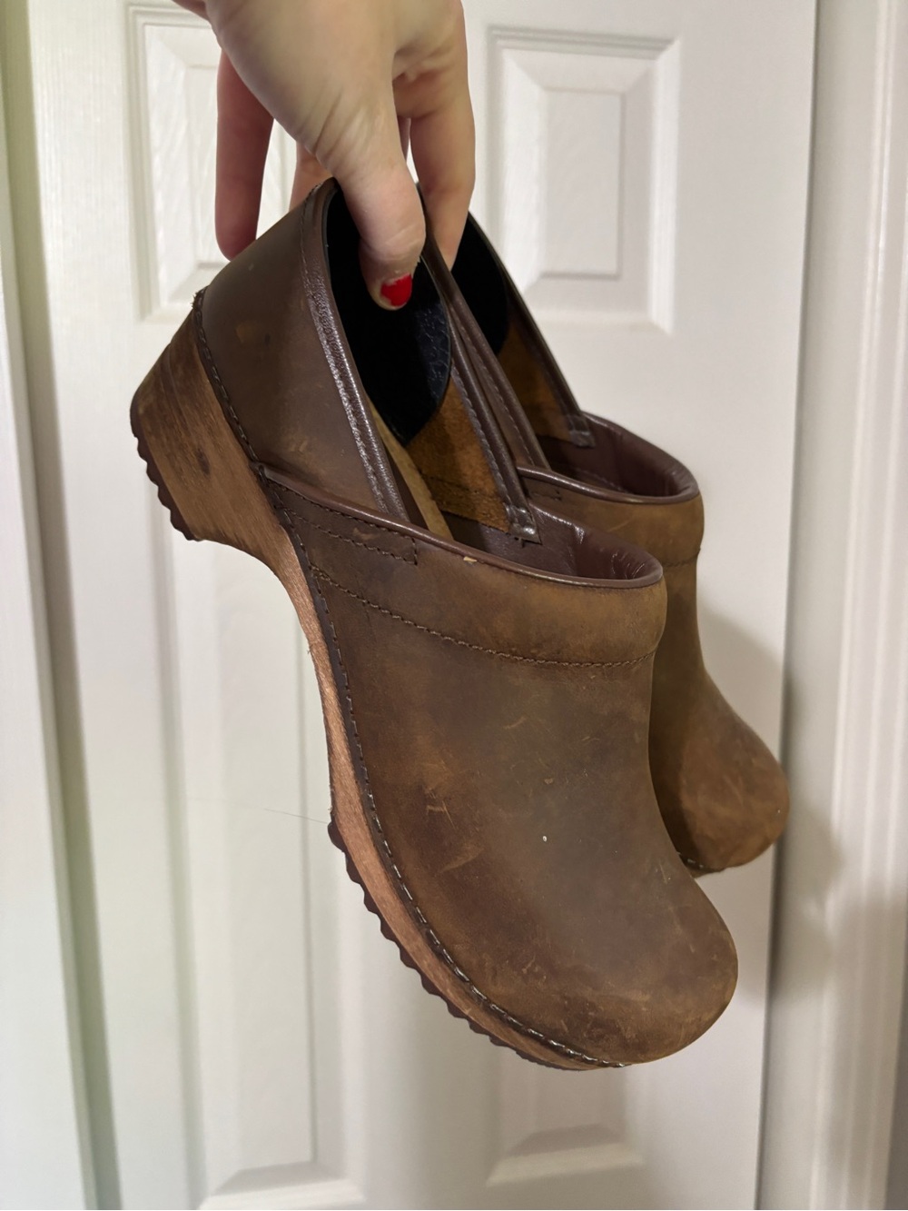 Sanita Classic Closed Clogs Brown Leather 41 10.5